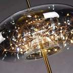 Suspension ciel étoilé en verre fumé ou ambré, micro-LED intégrées