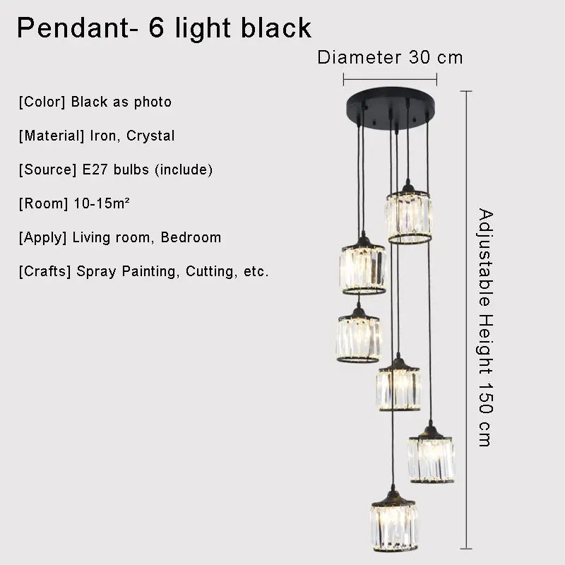 6 light round base
