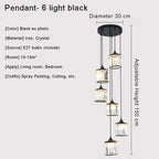 6 light round base