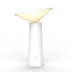 Lampe de table sans fil à tête conique orientable, noire ou blanche