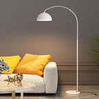 Lampadaire arc à dôme orientable, ampoule LED blanc chaud fournie