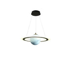 Suspension planète à anneau lumineux, chambre d'enfant, Ø 45 cm