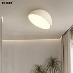 Plafonnier LED demi-sphère inclinée, noir ou blanc, Ø 20 à 50 cm