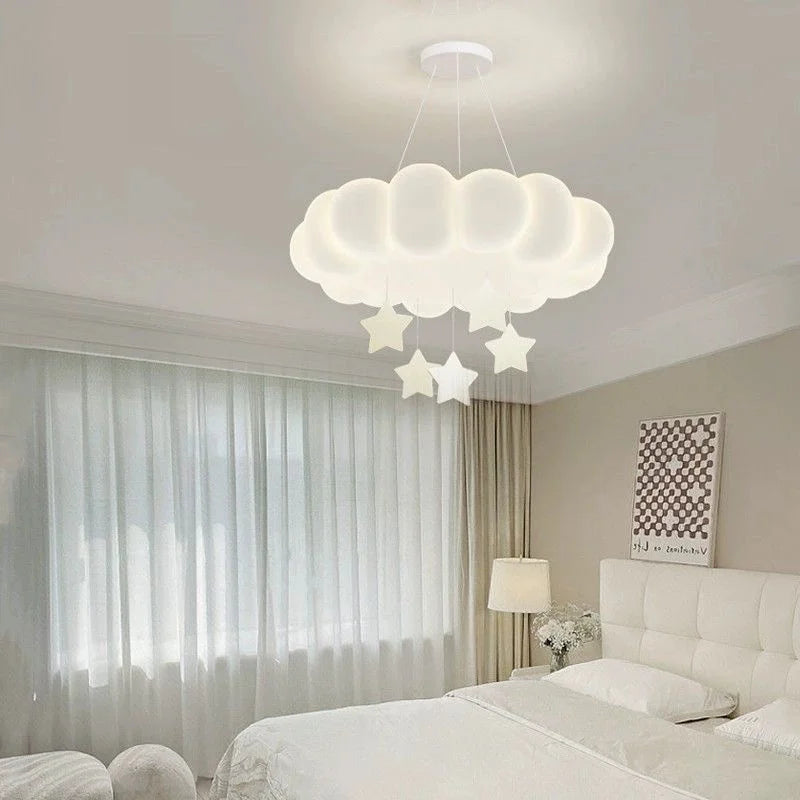 Suspension nuage LED pour chambre d'enfant, étoiles ou boules