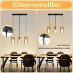 Suspension en verre ambré et coiffe effet bois, 1 ou 3 lumières