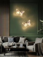 Applique murale papillon effet cristal LED, chambre ou salon