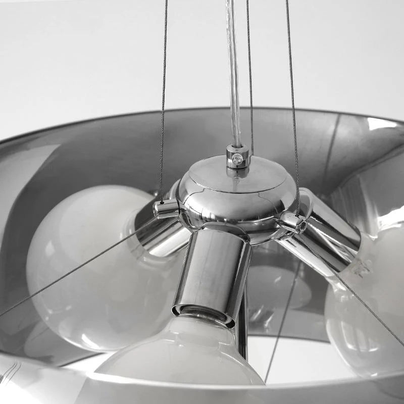 Suspension tambour en verre à 3 ampoules, Ø 30, 40 ou 50 cm