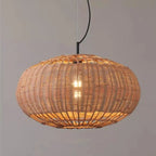 Suspension galette en rotin tressé, de 40 à 80 cm de diamètre