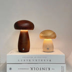 Lampe de chevet champignon en bois, petit 11 cm ou grand 16,5 cm