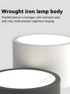Plafonnier LED à cylindres gris anthracite et blanc, 2 à 7 lumières