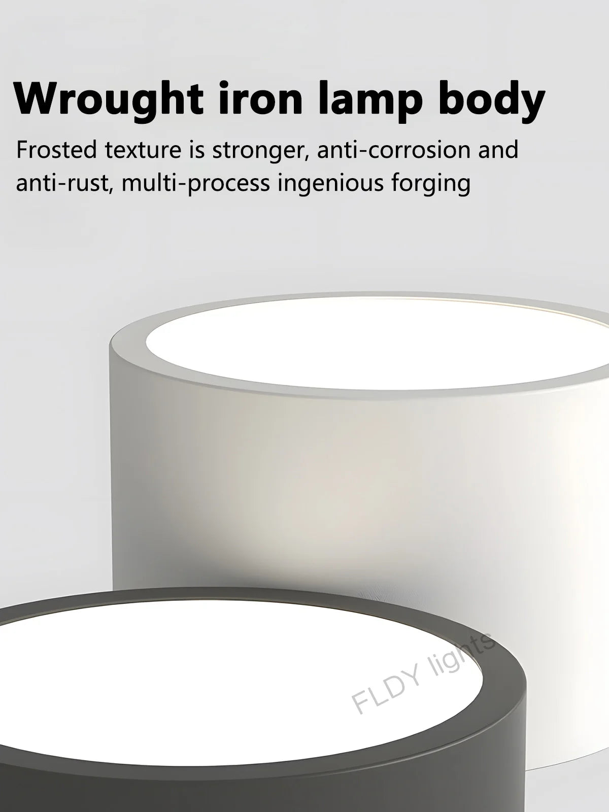 Plafonnier LED à cylindres gris anthracite et blanc, 2 à 7 lumières
