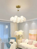 Lustre grappe de tulipes blanches, 7 ou 13 lumières, ampoules G9