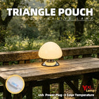 Lampe champignon en verre coloré sur socle chromé, câble USB