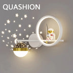 Applique murale astronaute LED pour chambre d'enfant, ciel étoilé
