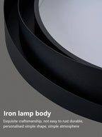 Plafonnier LED double anneau en métal, Ø 40 ou 50 cm, trois coloris