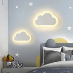 Applique murale nuage souriant LED ultra-plate, chambre d'enfant