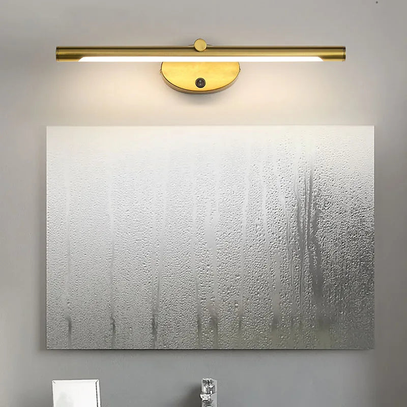 Applique murale LED tube sur platine ovale, interrupteur intégré