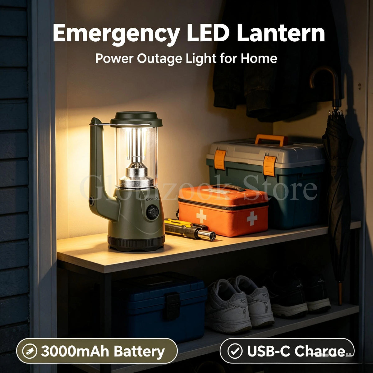 Lanterne portable LED rechargeable, lumière chaude ou froide