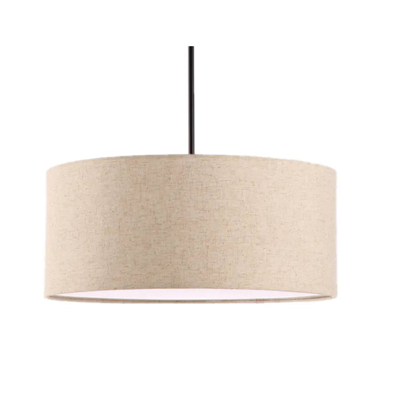 Suspension en lin tambour Ø 40 cm sur tige, quatre coloris de toile
