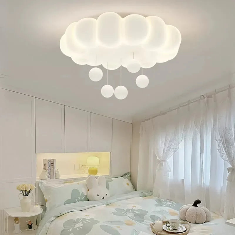 Suspension nuage LED pour chambre d'enfant, étoiles ou boules