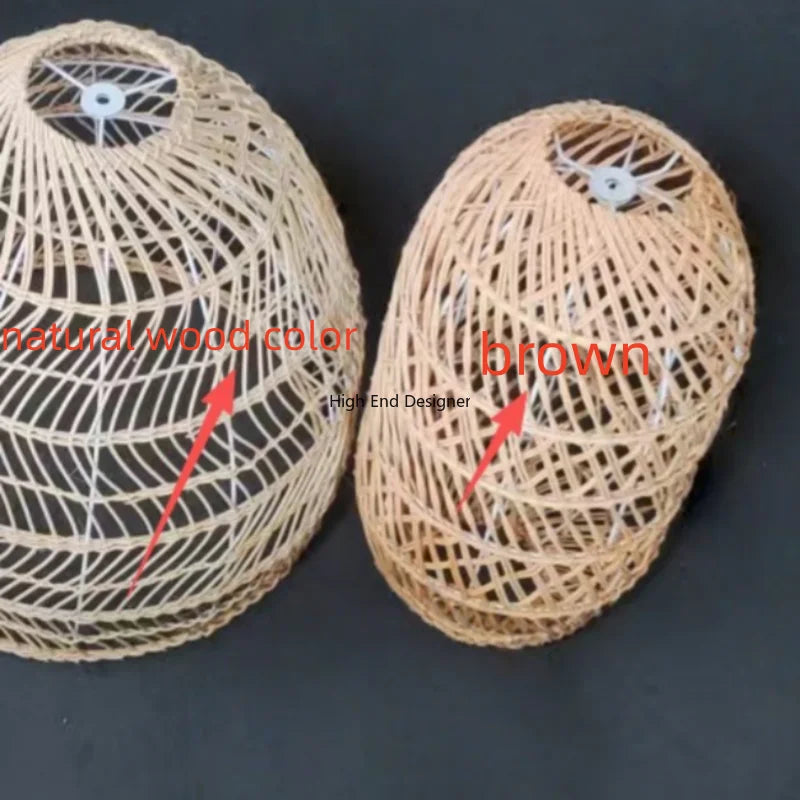Suspension en rotin, globe, dôme ou soucoupe, finition au choix