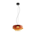 Suspension en verre teinté à couches superposées, LED 9 W fournie