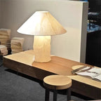 Lampe champignon en papier froissé, Ø 50 à 75 cm, à poser ou au sol