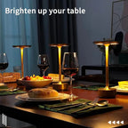 Lampe de table sans fil en aluminium, tactile, trois teintes