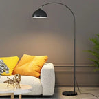 Lampadaire arc à dôme orientable, ampoule LED blanc chaud fournie