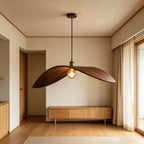 Suspension chapeau en bois ondulé, Ø 39 à 85 cm, douille E27
