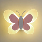 Applique murale papillon LED pastel pour chambre d'enfant, 24 cm