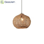 Lustre en osier noué en filet, 12 formes de Ø 15 à 40 cm