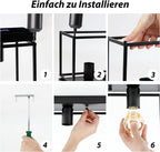Plafonnier noir à cadre cube en métal, de 1 à 4 lumières E27