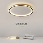 Plafonnier LED anneau fin noir, blanc ou doré, du Ø 20 au Ø 80 cm
