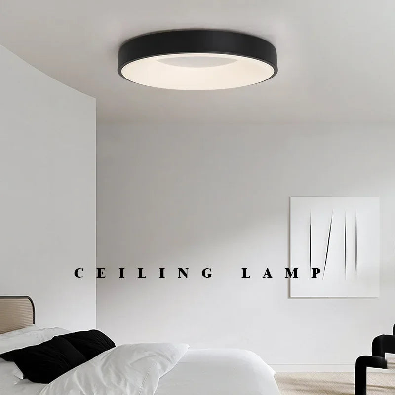 Plafonnier LED anneau extra-plat 5 cm, 7 coloris, Ø 30 à 60 cm