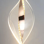 Suspension LED ruban acrylique torsadé 30 cm, une ou deux lumières