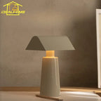 Lampe de table sans fil à abat-jour en toit, bordeaux ou blanche
