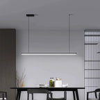 Suspension LED barre extra-fine 2,5 cm, 80 à 120 cm, noire ou blanche