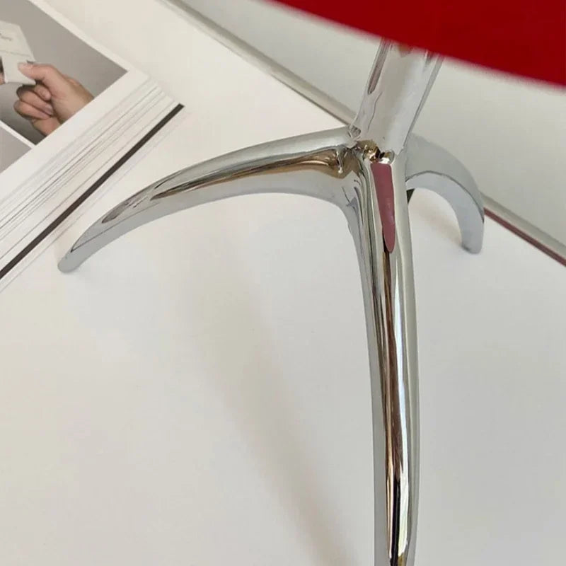 Lampe à poser dôme de verre sur trépied chromé ou doré, 2 tailles