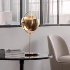 Lampadaire à double dôme orientable en métal, doré ou chromé