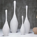 Lampadaire en rotin en forme de gourde, blanc, beige ou marron