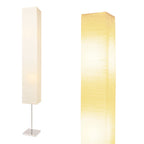 Lot de 2 lampadaires colonnes carrées en papier froissé blanc
