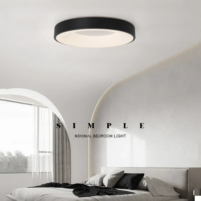 Plafonnier LED anneau extra-plat 5 cm, 7 coloris, Ø 30 à 60 cm