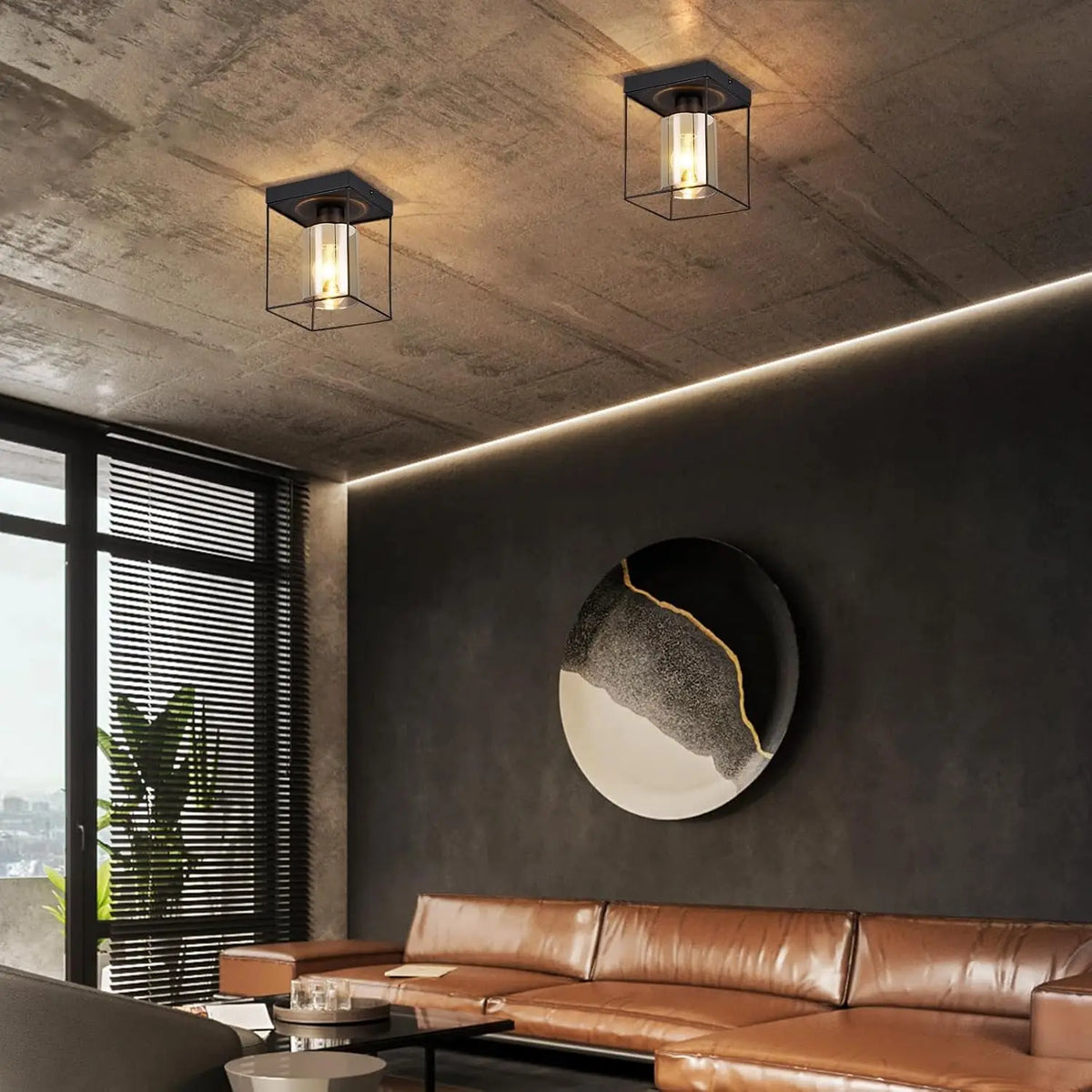 Cuisine, chambre et couloir en version atelier