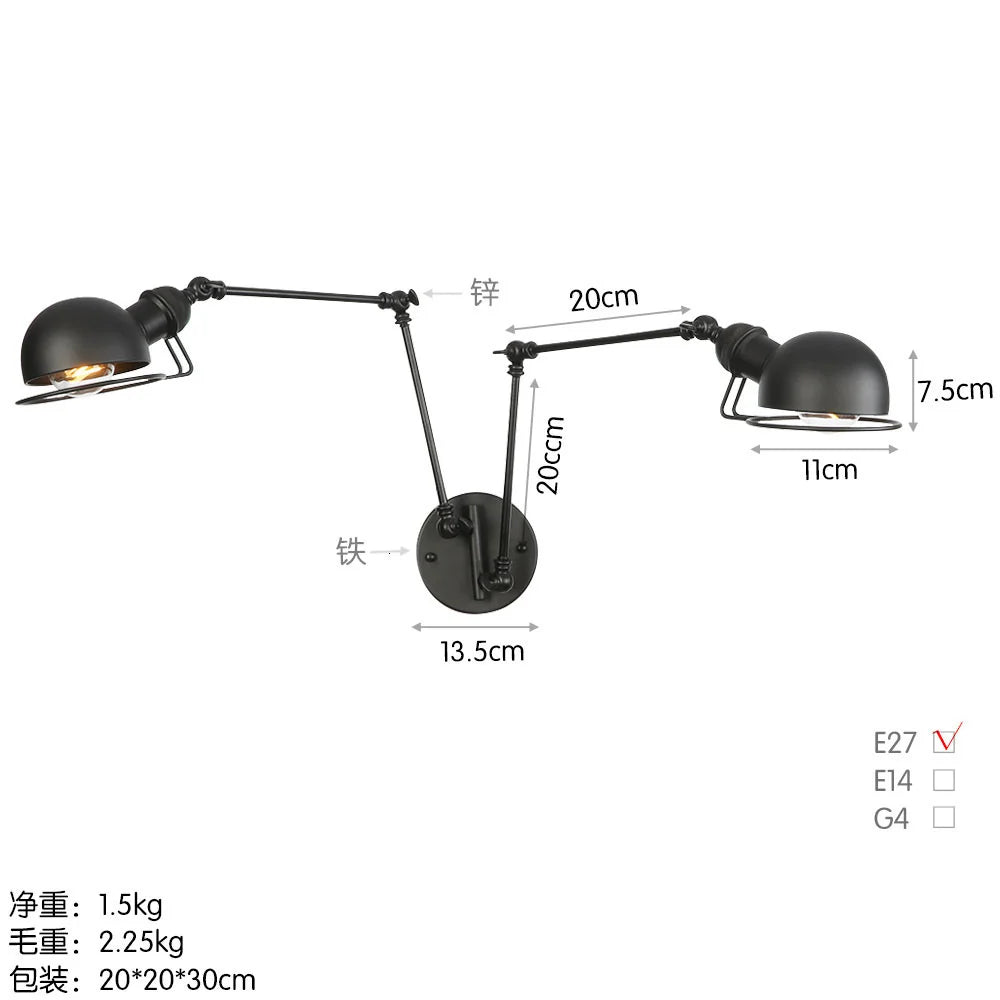 Quelle longueur de bras pour votre applique noire ?