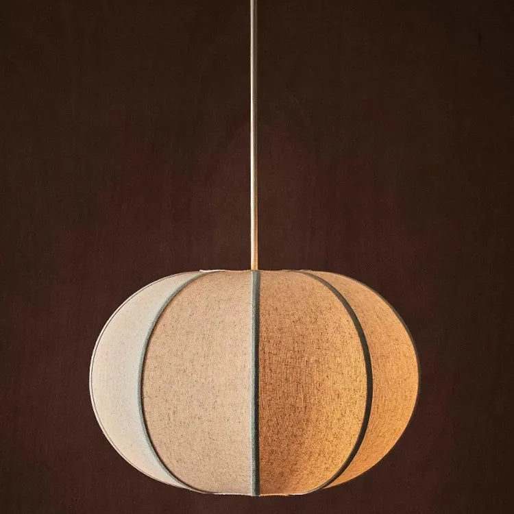 Suspension en toile forme citrouille, Ø 30 à 50 cm, câble tressé