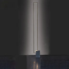 Lampadaire LED cadre rectangulaire sur socle cube, 130 ou 160 cm