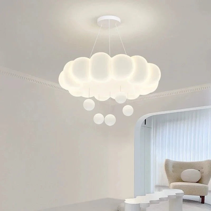 Suspension nuage LED pour chambre d'enfant, étoiles ou boules