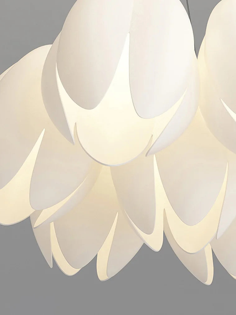 Lustre grappe de tulipes blanches, 7 ou 13 lumières, ampoules G9