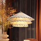 Suspension en toile plissée, disque ou trois étages, Ø 40 à 60 cm